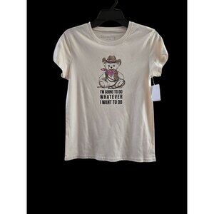 NWT "Whatever I Want" Juniors Graphic Tee with Short Sleeves Size XXS